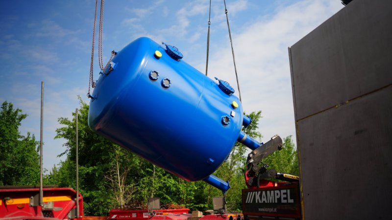 Ein Aktivkohlefilter bei der Naturfilteranlage Reisenberg. 